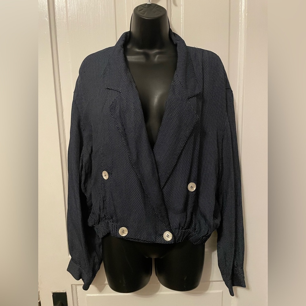 Vintage Liz Claiborne Polka Dot Bomber Jacket